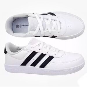 Kids Adidas Breaknet 2.0 K Tennis Shoes Color White/Black NWT Size 1